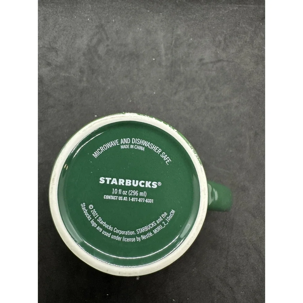 2021 Starbucks Brushstroke Collectible Mermaid Coffee Mug Red Green Purple 10 Oz